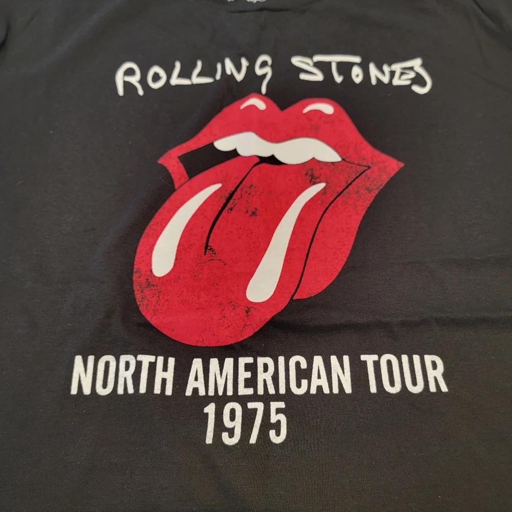 The Rolling Stones Black North American Tour 1975 Graphic Tee T-Shirt XL NEW! - Picture 4 of 8